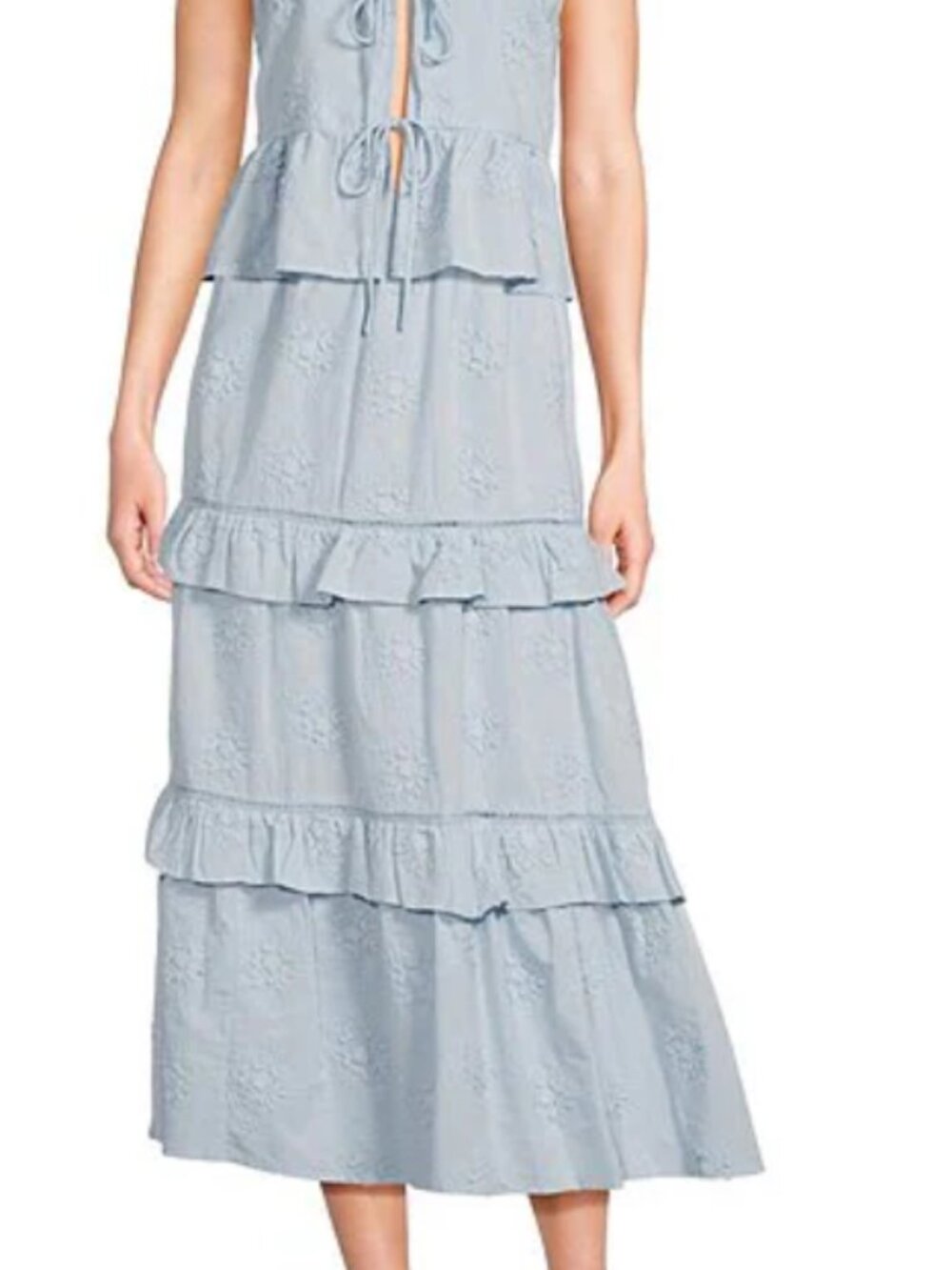 GB Lace Coordinating Tie Top & Midi Skirt